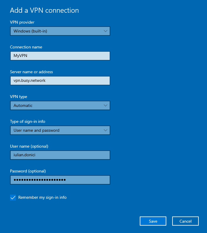 How to create a VPN connection on Windows